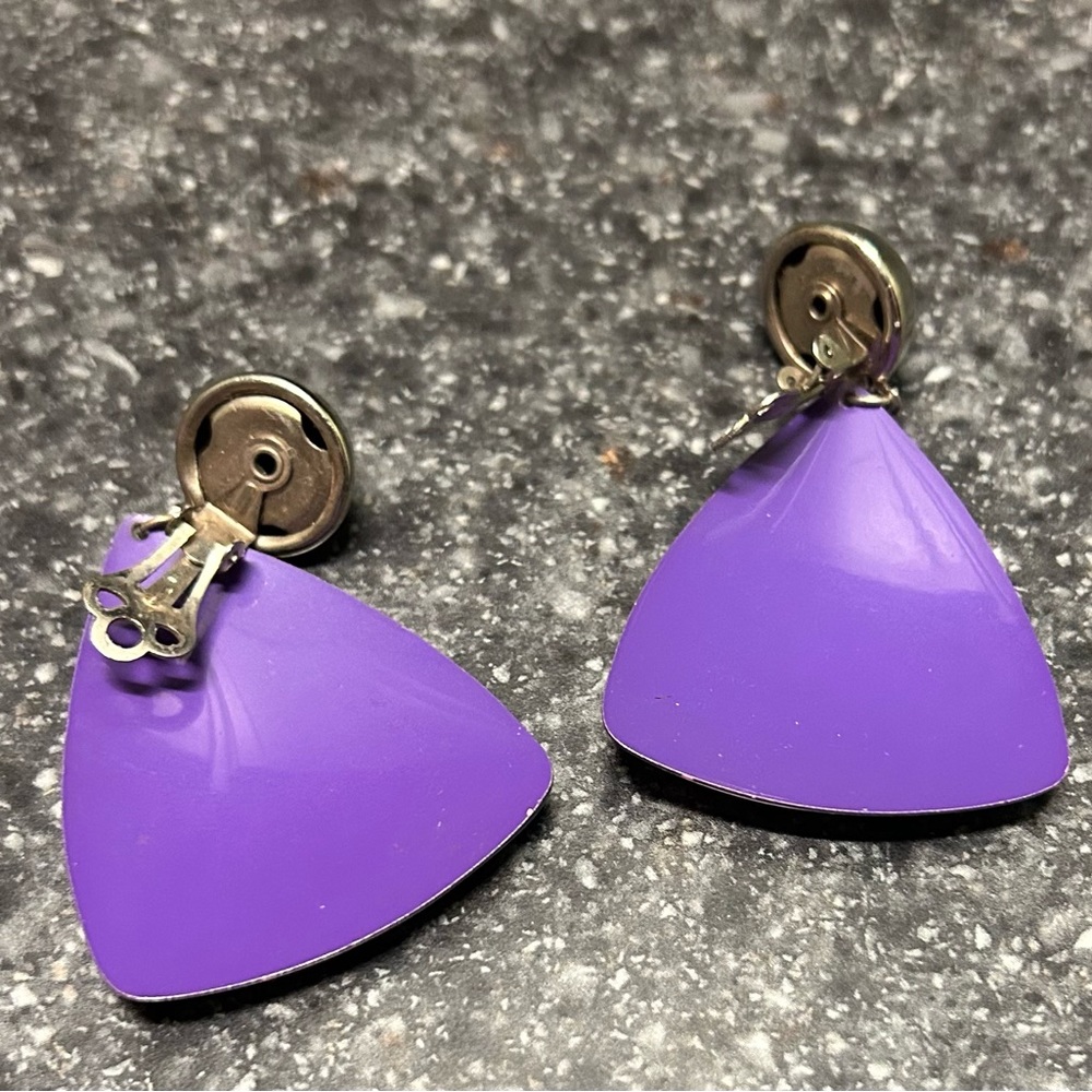 Hand painted women’s earrings - Picture 2 of 6
